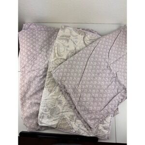 Pottery Barn Kids‎ Reversible Sheets Bundle Lavender Floral Organic Baby Bedding
